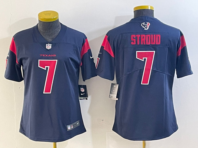 Youth Houston Texans #7 C.J. Stroud Navy Color Rush Vapor Untouchable Limited Stitched Football Jersey